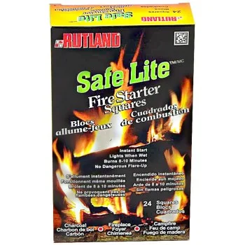 Rutland Safe Lite Fire Starter Squares Box of 24 Squares