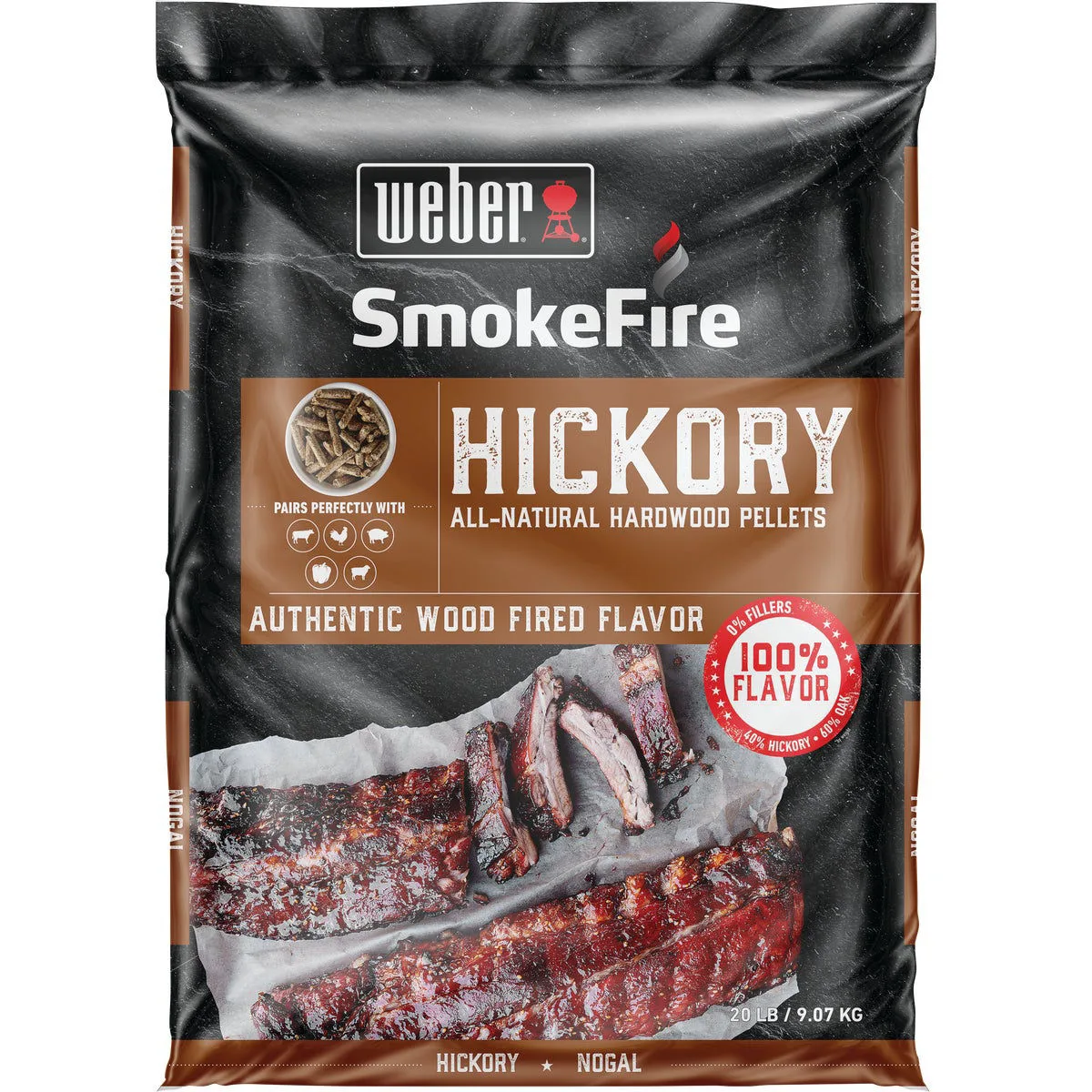 Weber Hickory All-Natural Hardwood Pellets